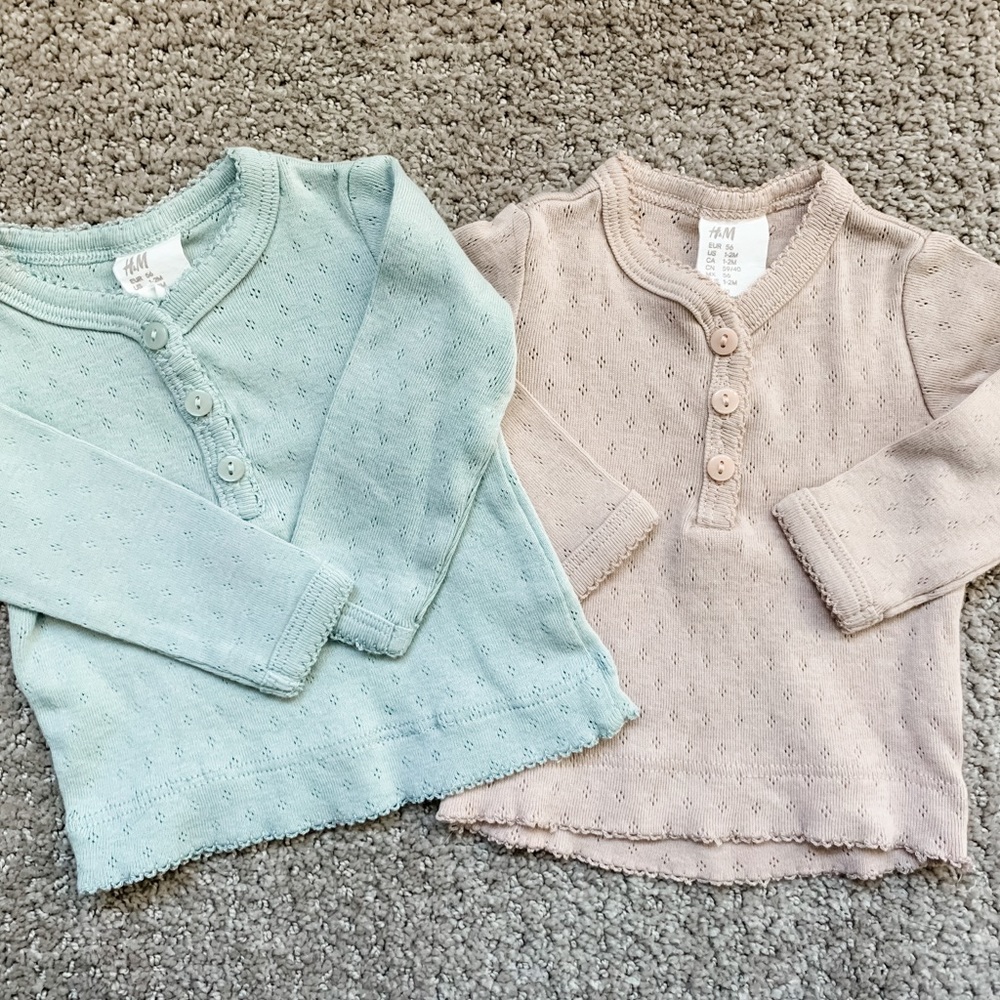 Pair of long sleeved shirts, like new